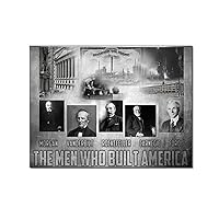 Posters Black And White American Industrial Revolution Wall Art Build American Man Wall Art Canvas Painting Posters And Prints Wall Art Pictures for Living Room Bedroom Decor 16x20inch(40x51cm) Unfra