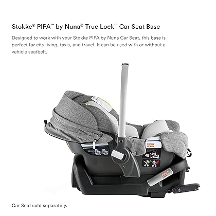 Stokke PIPA by Nuna Car Seat Base, Black - Effortless Installation - for Babies Up to 32 lbs. - Steel Stability Leg for Safety - Latch Compatible