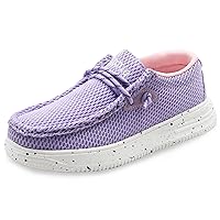 Kids Boys Girls Breathable Mesh Slip-On Loafer Shoes Unisex-Child Lace-Up Walking Sneaker
