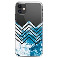 TPU Case Compatible with Apple iPhone 12 5G 12 Pro 2020 Cover 6.1 inches iPh 12 Geometric Acrylic Art Boy Soft Cute Design Abstract Print Flexible Silicone White Slim fit Elegant Blue Clear Man