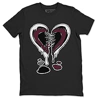 5 Burgundy Design Printed Melting Heart Sneaker Matching T-Shirt