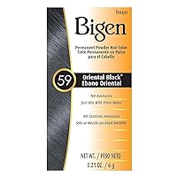 Bigen Permanent Powder Hair Color 59 Oriental Black 1 ea (Pack of 6)
