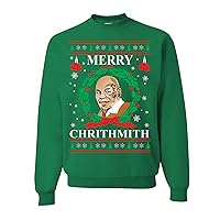 Mike Tyson Merry Chrithmith Bitcheth Ugly Christmas Crewneck Sweatshirt