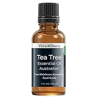 Viva Doria 100% Pure Australian Tea Tree Essential Oil, Undiluted, Food Grade, 30 mL (1 Fluid Ounce)