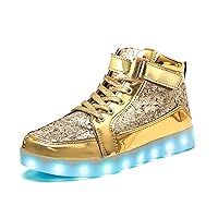 IGxx LED Light Up Shoes for Kids High Top Sneakers Lights Shoes for Boys Gilrs USB Charging Flashing Luminous Trainers for Festivals, Thanksgiving, Christmas, New Year, Party Gift