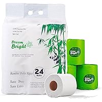 100% Bamboo Toilet Paper with FREE Small Kitchen Towel - Soft, Durable, Quick-Dissolve Tissue - Environmentally-Friendly Biodegradable Toilet Paper - Premium 2-Ply Sheets | 24 Rolls