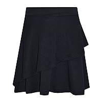 Girls Skirt Kids Plain Color Dance Double Layer Party Fashion Skirts 5-13 Year