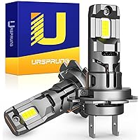 2024 Upgraded H7 Bulb, 26000LM 800% Super Bright H7, 1:1 Size No Adapter Required H7 Bulb, Plug and Play with Fan, 6500K Cool White IP68 Fog Light, Pack of 2
