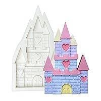 Dream Castle House Creative Fondant,Sugar Craft,Cake Decorating,Molds, Epoxy Resin Silicone,Baking DIY,Cookie,Craft,Soap,Polymer Clay