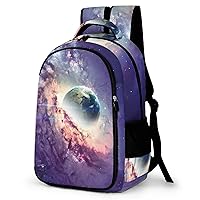 Galaxy in Space Laptop Backpack Durable Computer Shoulder Bag Business Work Bag Camping Travel Daypack