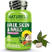 Hair, Skin and Nails Vitamins - 5000 mcg Biotin, Collagen, Natural Vitamin E - Supplement for Healthy Skin, Hair Growth for Women and Men – 60 Capsules