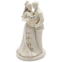 30715 Small Fine Porcelian 50th Anniversary Couple Figurine, 4-3/4