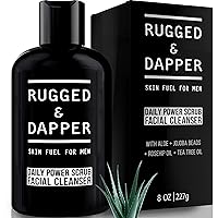 Daily Power Scrub | 8 oz | Premium Exfoliating Mens Face Wash | Deep Cleans + Prevents Breakouts | Face Wash Men's | Natural Ingredients | Made in USA