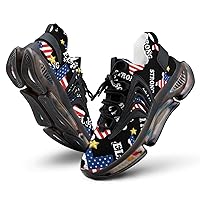 El Paso Strong U.S.A Flag Men's Running Sports Walking Shoes Athletic Training Shoe Breathable Non Slip Sneakers