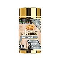 Vitaminnica Cordyceps Mushroom Supplement 500mg- 60 Vegan Capsules | Nootropics for Energy & Endurance