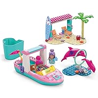 MEGA Barbie Color Reveal Building Toy Playset, Dolphin Exploration with 121 Pieces, 15 Surprises and Accessories, Kids Age 5+ Years