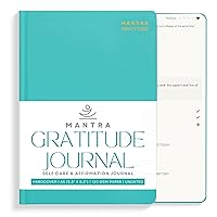 Gratitude Journal For Women & Men - Mental Health, Self Love & Self Care Journal - Teal - 5.8