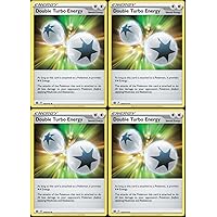 Double Turbo Energy 151/172 - Brilliant Stars - Pokemon Trainer Card Lot Playset x4