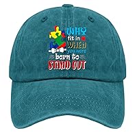 Why Fit in When You were Born to Stand Out Hat for Mens Baseball Caps Low Profile Washed Workout