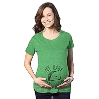 Maternity My Baby Loves Tacos Funny T Shirt Cute Announcement Pregnancy Bump Tee