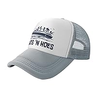 Boats-N-Hoes Sun Mesh Hats Summer Outdoor Baseball Cap Cool Trucker Hat for Men Women Black