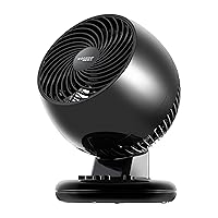 IRIS USA WOOZOO Fan, Oscillating Desk Fan, Table Air Circulator, Fan for Bedroom, 3 Speeds, 74ft Max Air Distance, 13 Inches, 112° Adjustable Tilt, 35 db Low Noise, Black