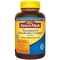 Nature Made Glucosamine Chondroitin Complex with MSM, Dietary Supplement for Joint Support, 120 Caplets, 60 Day Supply