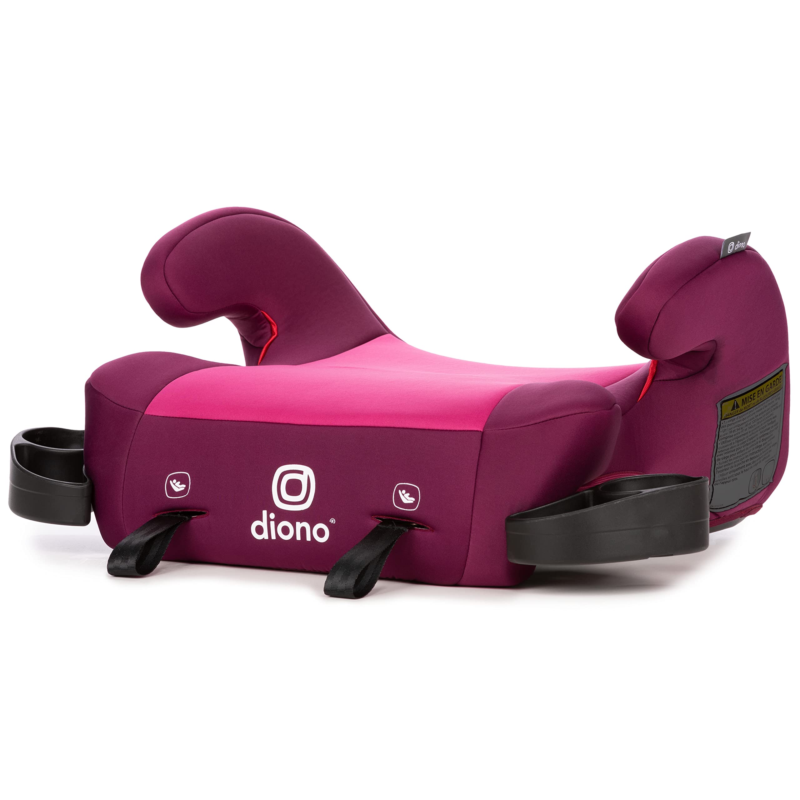 Diono Solana 2 XL 2022, Dual Latch Connectors, Lightweight Backless Belt-Positioning Booster Car Seat, 8 Years 1 Booster Seat, Pink