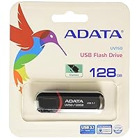 ADATA UV150 128GB USB 3.0 Snap-on Cap Flash Drive, Black (AUV150-128G-RBK)