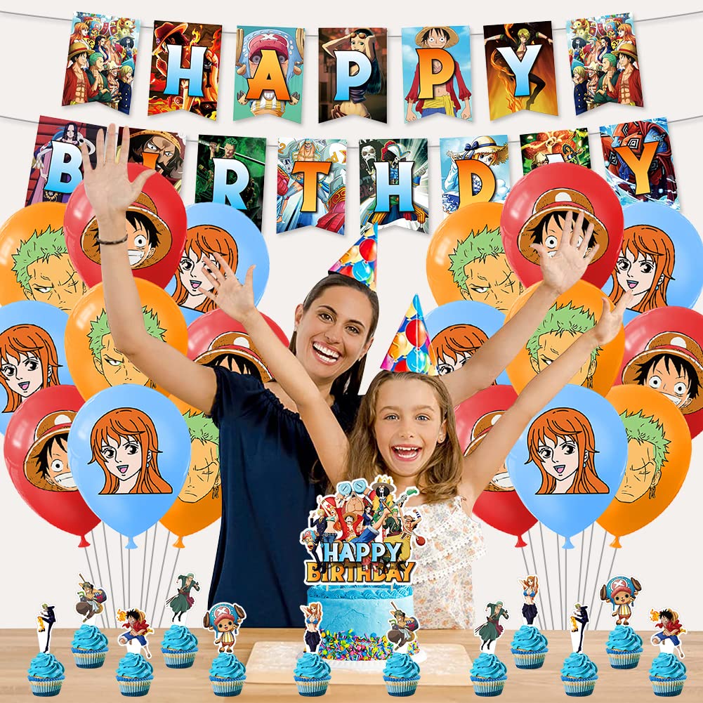 Mua Hilloly One Piece Balloons 32 Pieces One Piece Birthday Decorations  Kit, Caroon Balloons Birthday Decorations Anime Party Accessories, Cake  Cupcake Topper, One Piece Theme Party Favour trên Amazon Đức chính hãng