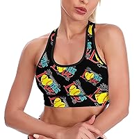 Love Softball Women's Sports Bra Wirefree Breathable Yoga Vest Racerback Padded Workout Tank Top
