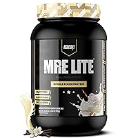REDCON1 MRE Lite Whole Food Protein Powder, Vanilla Milkshake - Low Carb & Whey Free Meal Replacement with Animal Protein Blends - Easy to Digest Supplement Made with MCT Oils (30 Servings)