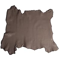 WUTA Whole Goat Leather Skin Natural Vegetable Tanned Goatskin Goat Skin Genuine Leather NO Holes & Cuts for Arts and Crafts (8 sq. ft, Dark Grey)
