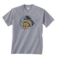 Shark Eating Cat Men's T-shirts-100% Preshrunk Cotton T Shirts for Men