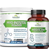 Zazzee Myo-Inositol Powder and Extra Strength Prenatal DHA