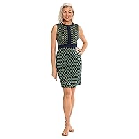 London Times Women's Polished Office Chic Menswear Colorblock Sheath