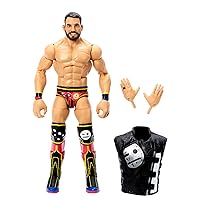 Mattel WWE Elite Action Figure & Accessories, 6-inch Collectible Johnny Gargano with 25 Articulation Points, Life-Like Look & Swappable Hands