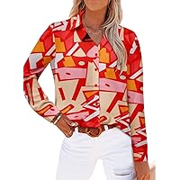 Magritta Long Sleeve Shirts for Women Fashion Button Down Blouse Tops
