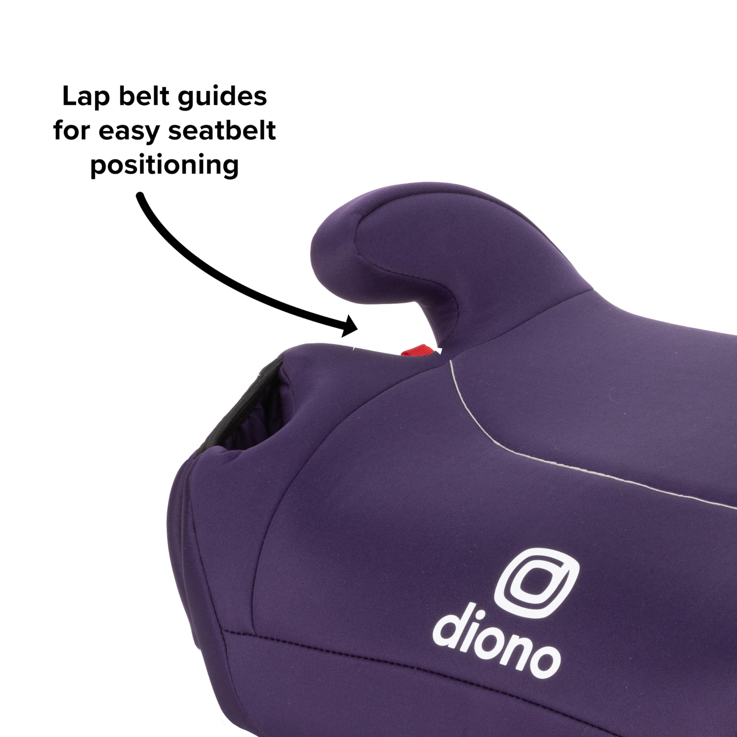 Diono Solana, No Latch, Pack of 2 Backless Booster Car Seats, Lightweight, Machine Washable Covers, Cup Holders, Purple Wildberry