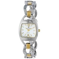 Charles-Hubert, Paris Women's 6827-T Classic Collection Two-Tone White Dial Watch