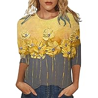 Tops for Women 2022 Women's Lightweight Color Block Long Sleeve Loose Fit Pullover Sweatshirts Tunics Tops Shirts Blouses for Women Women Blouses and Tops Fashion Yellow Shirts for Women