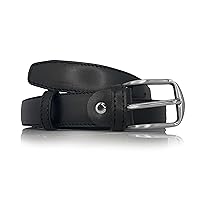 almela Men's Reversible Leather Belt, Genuine Leather, Rotated Buckle