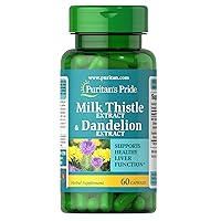 Puritan's Pride Milk Thistle & Dandelion Extract 60 Count