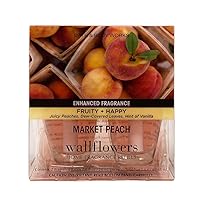Market Peach Wallflowers Home Fragrance Refills - Fruity + Happy - Pack of 2