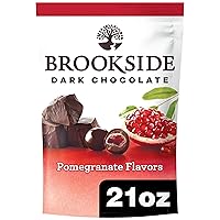 BROOKSIDE Dark Chocolate and Pomegranate Flavored Snacking Chocolate Bag, 21 oz