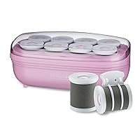 Ceramic 2-inch Hot Rollers, Two-Prong Clips Included, Create Mega Volume and Smooth Waves, Lilac