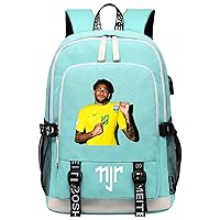 Teens Casual Laptop Bag-Neymar JR Graphic Travel Bagpack,Large Daily Knapsack with USB Charging Port