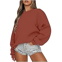 Oversized Crewneck Sweatshirt Women Fall Fashion 2023 Long Sleeve Drop Shoulder Hoodie Sweatshirts Casual Pullover Tops