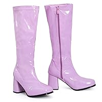 Womens Ladies Go Go Fancy Dress Party 1960 1970 Retro Patent Shiny Platform Boots