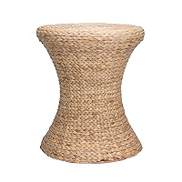 Household Essentials Hourglass Water Hyacinth Wicker Table, Natural